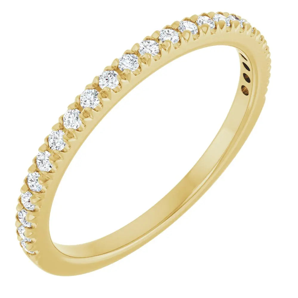 14K French set Diamond-Band 0.25ctw Lab-Grown - Farsi Jewelers