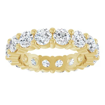 14K Gold Prong-Set 4.00 ctw Lab-Diamond Eternity Band - Farsi Jewelers