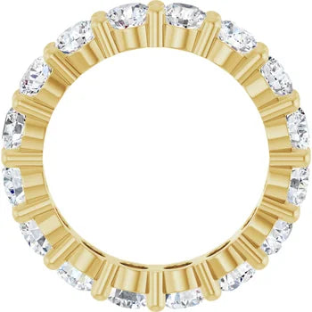 14K Gold Prong-Set 4.00 ctw Lab-Diamond Eternity Band - Farsi Jewelers