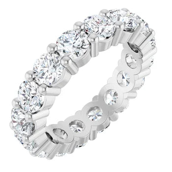 14K Gold Prong-Set 4.00 ctw Lab-Diamond Eternity Band - Farsi Jewelers