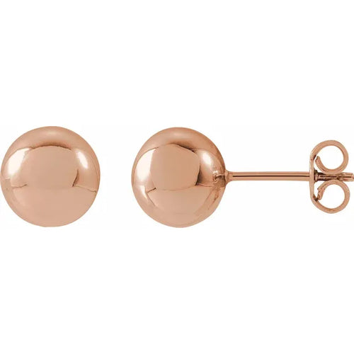 Load image 1 in gallery view. Gold Fashion Jewelry Rose Gold / 5-MM 14K Round Ball Earrings