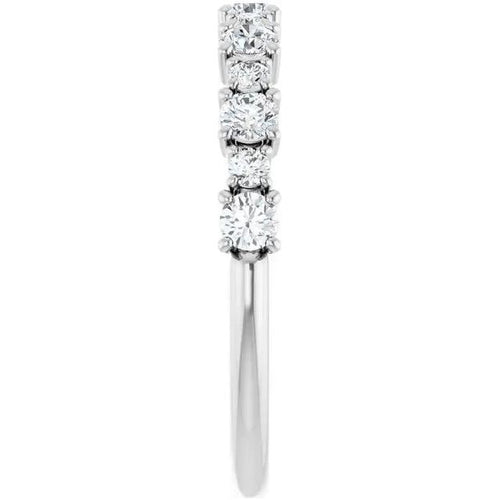 Load image 1 in gallery view. 14K White 0.50 ctw Lab-Grown Diamond wedding Ring