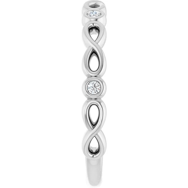 14K White .06 CTW Diamond Anniversary Band - Farsi Jewelers