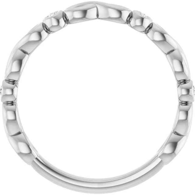 14K White .06 CTW Diamond Anniversary Band - Farsi Jewelers
