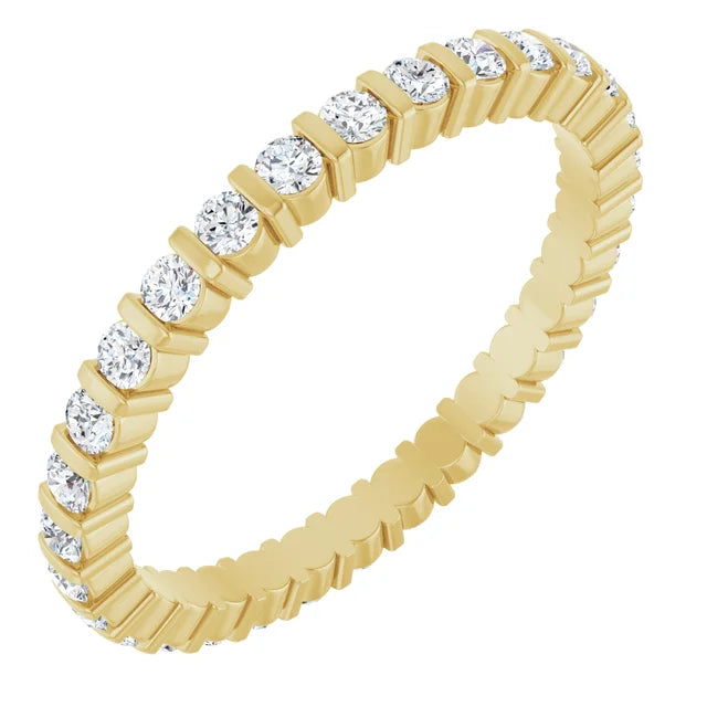 14K White 1/2 CTW Lab-Grown Diamond Eternity Band - Farsi Jewelers