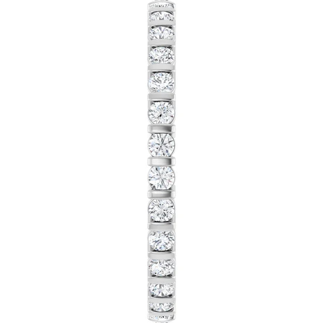 14K White 1/2 CTW Lab-Grown Diamond Eternity Band - Farsi Jewelers