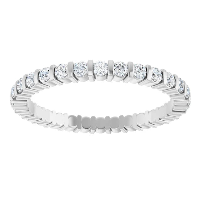 14K White 1/2 CTW Lab-Grown Diamond Eternity Band - Farsi Jewelers