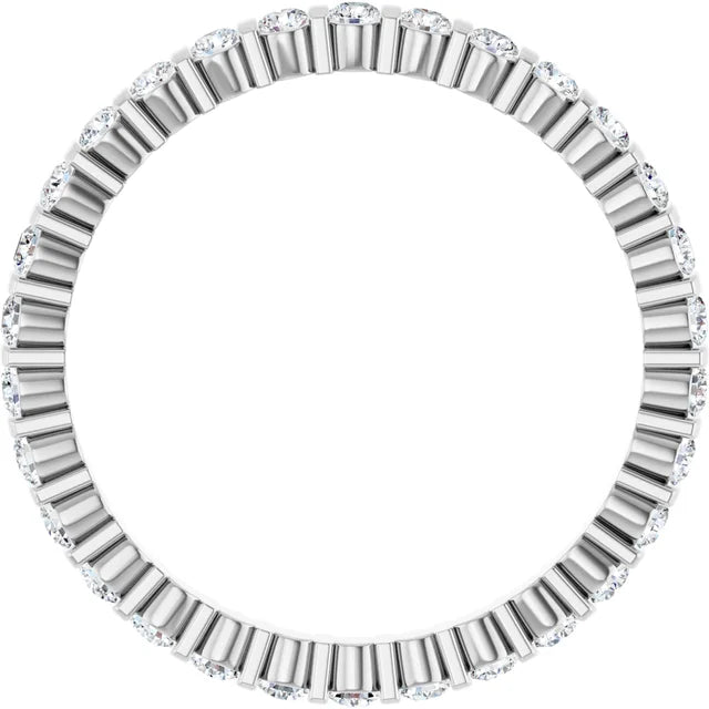 14K White 1/2 CTW Lab-Grown Diamond Eternity Band - Farsi Jewelers