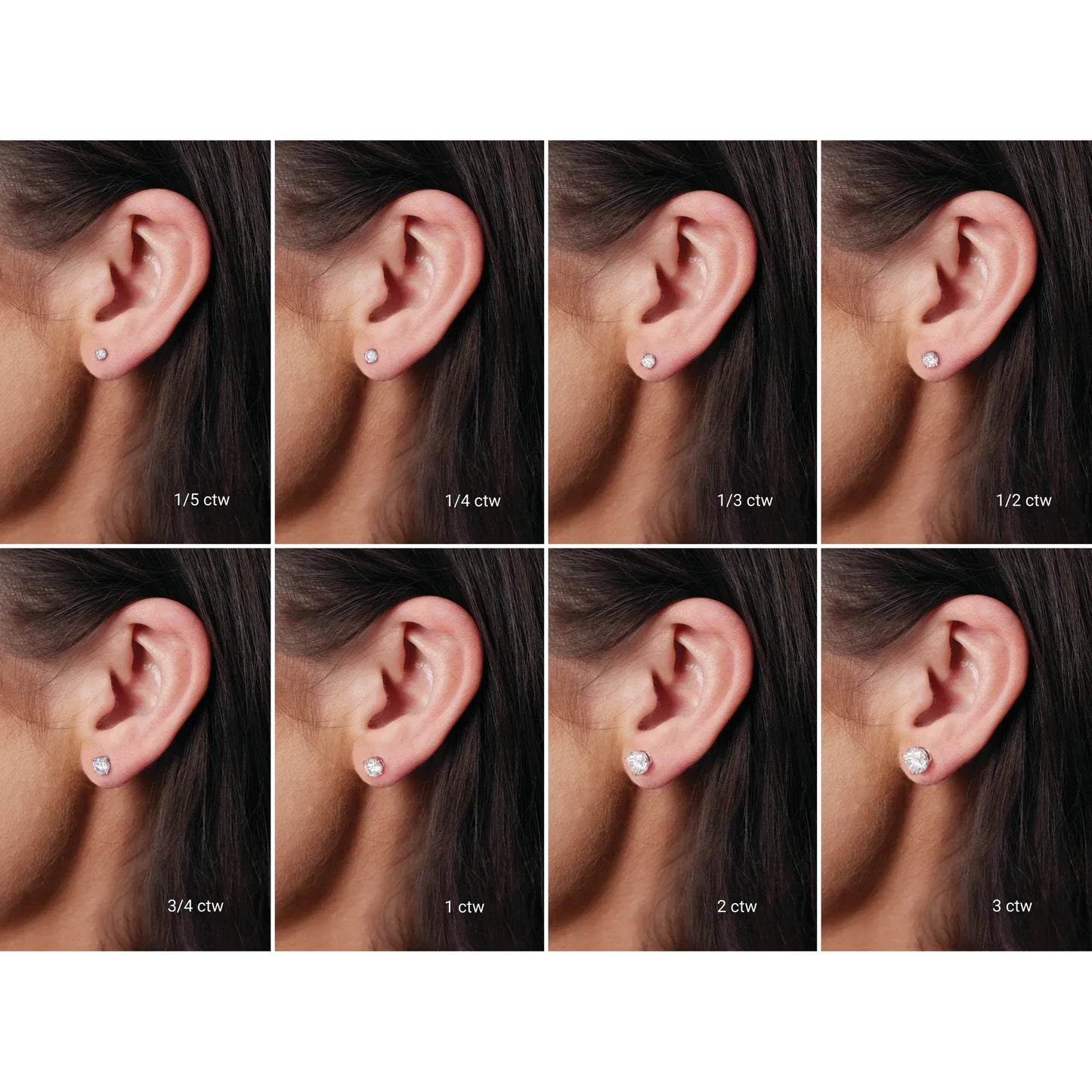 14K White 1.50 ctw Lab-Grown Diamond Stud Earring