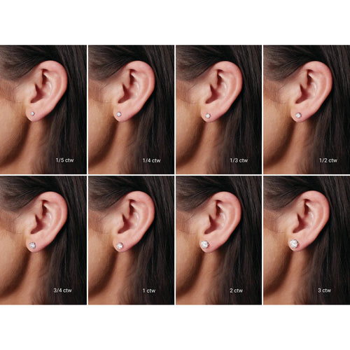 Load image 1 in gallery view. 14K White 1.50 ctw Lab-Grown Diamond Stud Earring