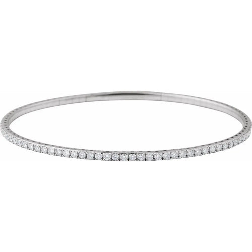 Load image 1 in gallery view. Diamond Jewelry Collections 14K White 1.89 ctw Lab-Grown Diamond Flex-Bracelet