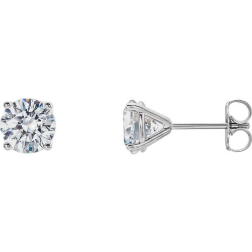 Load image 1 in gallery view. Diamond Jewelry Collections 14K White Martini Stud Earrings - 3.04 ctw Lab-Grown Diamond