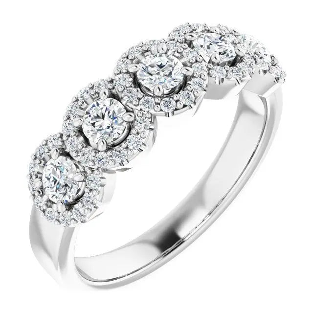 Diamond Jewelry Collections 14K White Lab-Grown Diamond & Natural Diamond Ring
