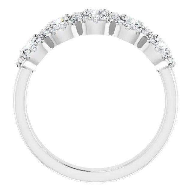 Diamond Jewelry Collections 14K White Lab-Grown Diamond & Natural Diamond Ring