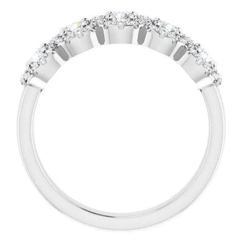 Load image 1 in gallery view. Diamond Jewelry Collections 14K White Lab-Grown Diamond & Natural Diamond Ring