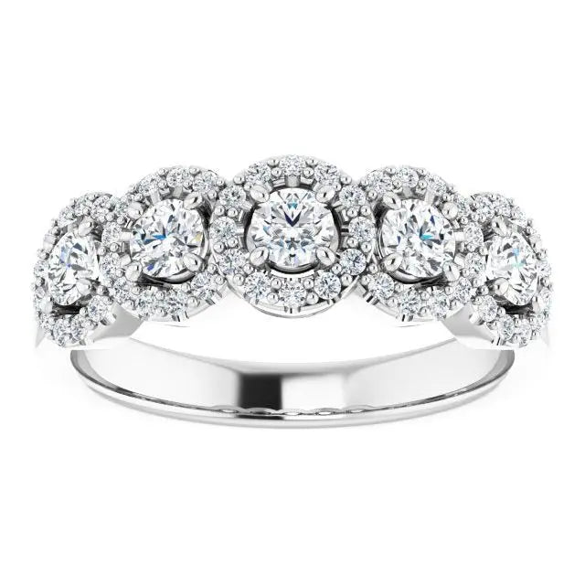Diamond Jewelry Collections 14K White Lab-Grown Diamond & Natural Diamond Ring