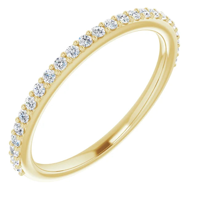 14K Yellow 0.20 ctw Diamond Wedding Band