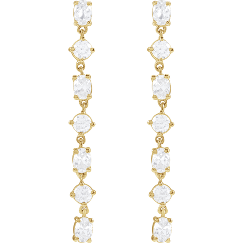 Load image 1 in gallery view. Diamond Jewelry Collections 14K Yellow 1.20 ctw Lab-Grown Diamond Dangle Earrings