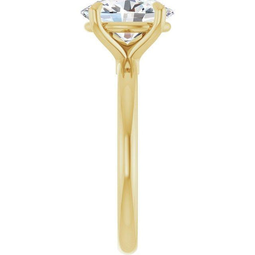 Load image 1 in gallery view. 14K Yellow 2CT Oval shape Lab Diamond Engagement Ring (Mounting Only) - Farsi Jewelers