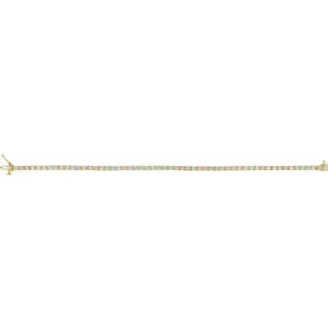 14K Yellow 3.24 ctw Lab Grown Diamond Tennis Bracelet
