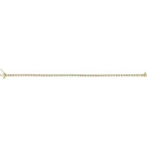 Load image 1 in gallery view. 14K Yellow 3.24 ctw Lab Grown Diamond Tennis Bracelet