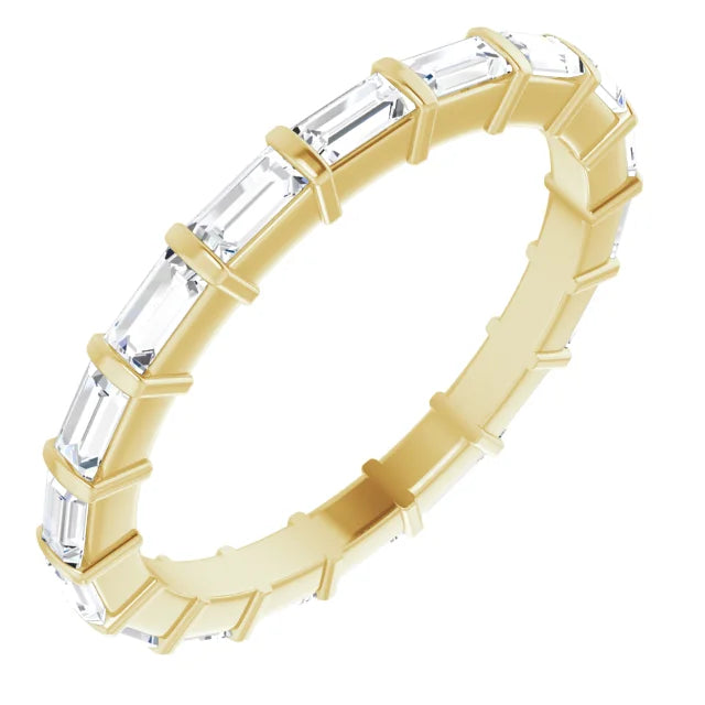 14K Yellow 3/4 CTW Lab-Grown Diamond Eternity Band - Farsi Jewelers