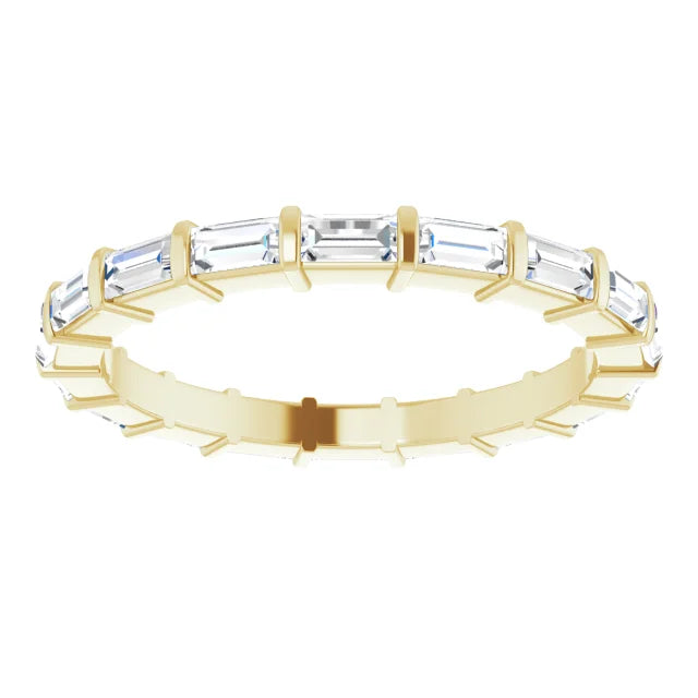 14K Yellow 3/4 CTW Lab-Grown Diamond Eternity Band - Farsi Jewelers