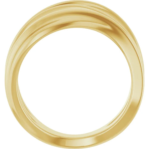 Load image 1 in gallery view. 14K Yellow Negative Space -Multi Row Ring -