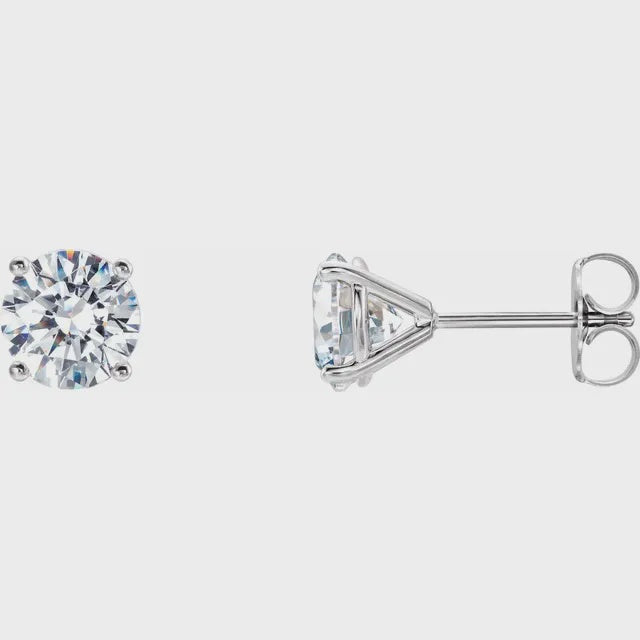 14KW 3.04 ctw LG Diamond Stud Earrings - Farsi Jewelers