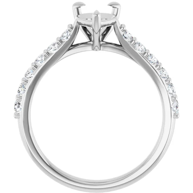 14KW Gold 2ct Pear Shape Lab-Grown Diamond Engagement Ring - Farsi Jewelers