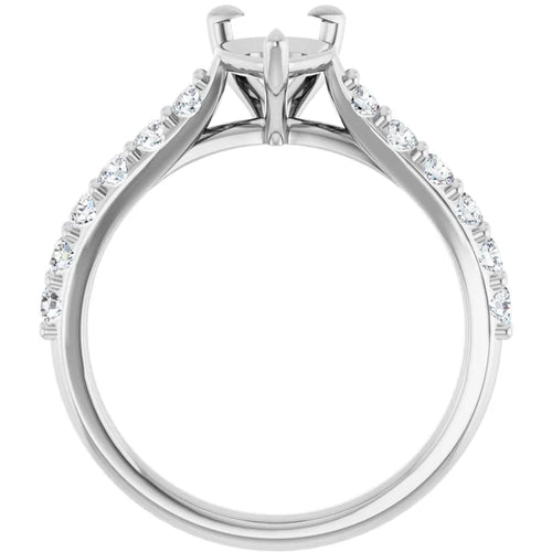 Load image 1 in gallery view. 14KW Gold 2ct Pear Shape Lab-Grown Diamond Engagement Ring - Farsi Jewelers