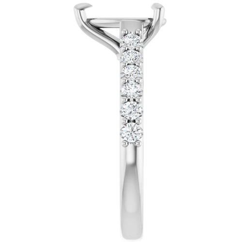 Load image 1 in gallery view. 14KW Gold 2ct Pear Shape Lab-Grown Diamond Engagement Ring - Farsi Jewelers