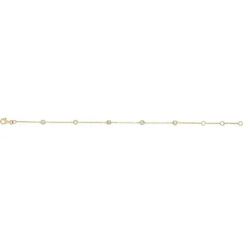 Load image 1 in gallery view. Diamond Jewelry Collections 14KY 0.50-ctw Lab-Grown Station Bracelet