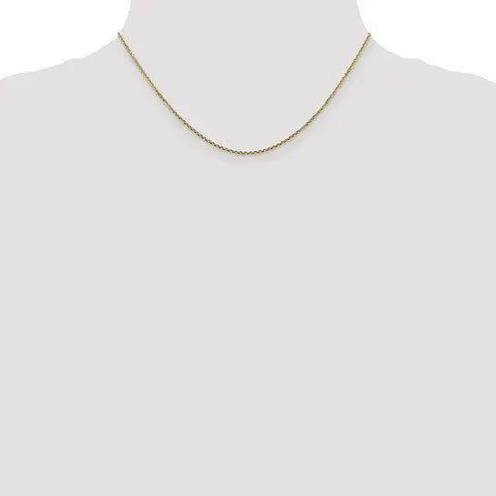 14K Gold Chain 1mm Solid cable 16 to 18 Adjustable
