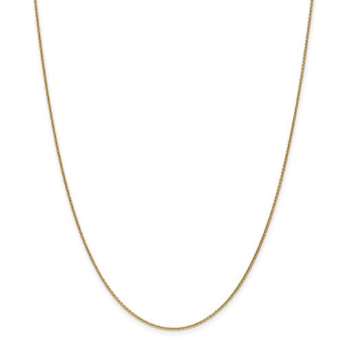 14K Gold Chain 1mm Solid cable 16 to 18 Adjustable