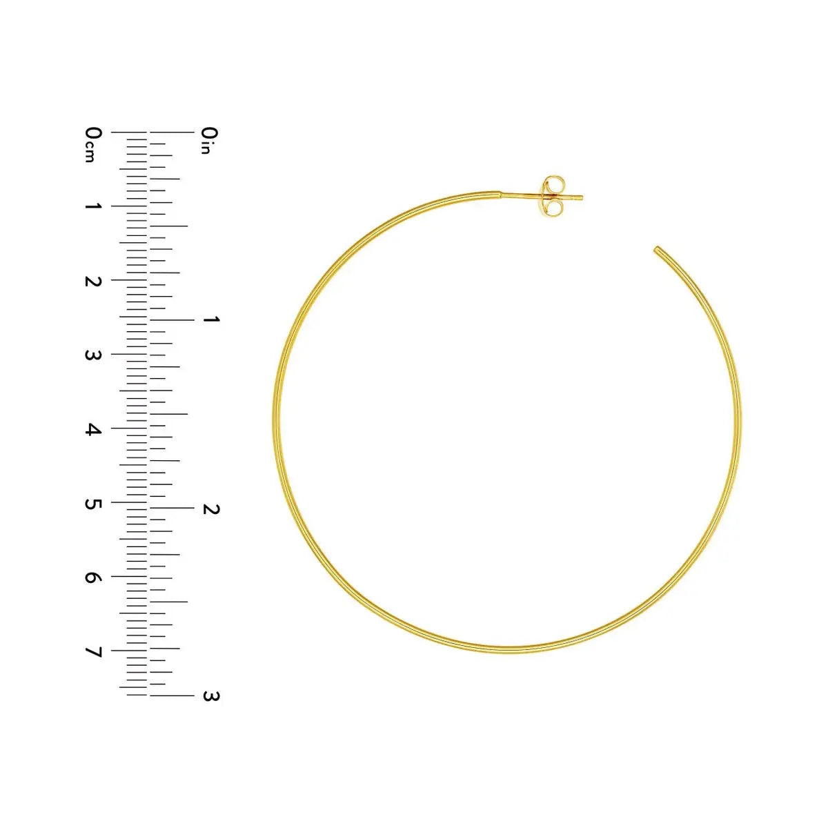 14KY Gold Large Open Hoop 60 mm  Farsi Jewelers