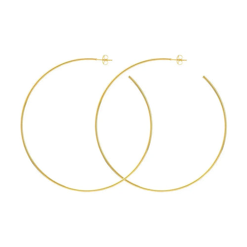 Load image 1 in gallery view. 14KY Gold Large Open Hoop 75mm - Farsi Jewelers