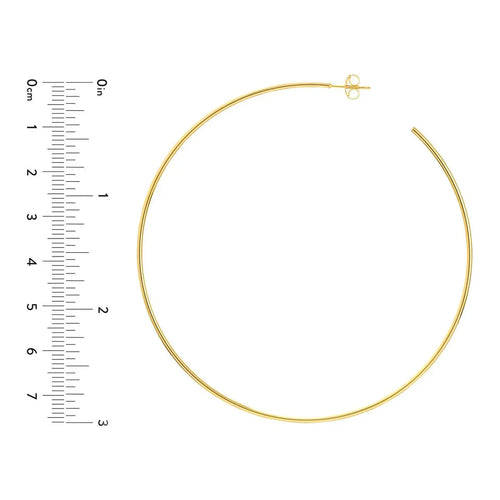 Load image 1 in gallery view. 14KY Gold Large Open Hoop 75mm - Farsi Jewelers