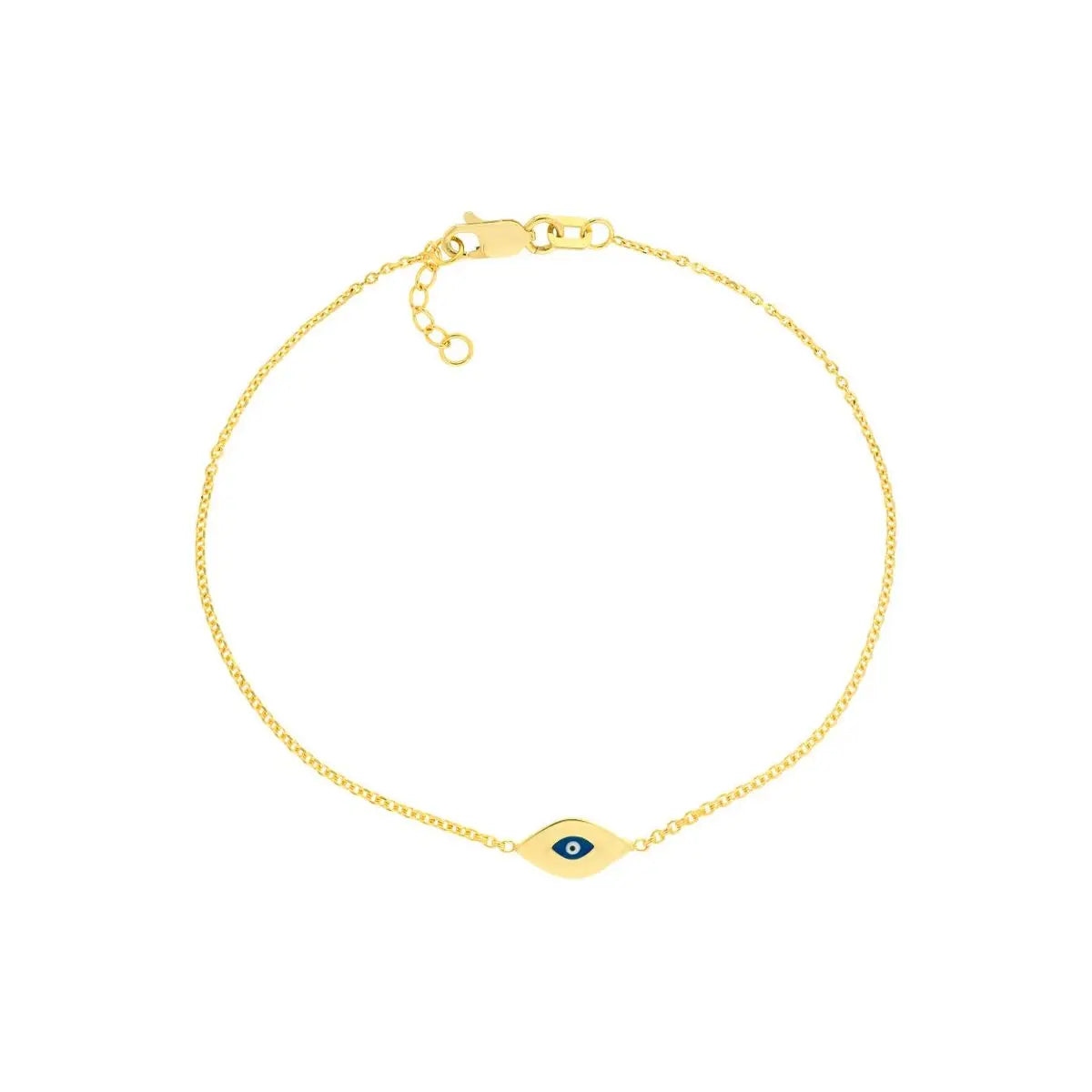 14KY Mini Evil Eye Adjustable Bracelet - Farsi Jewelers
