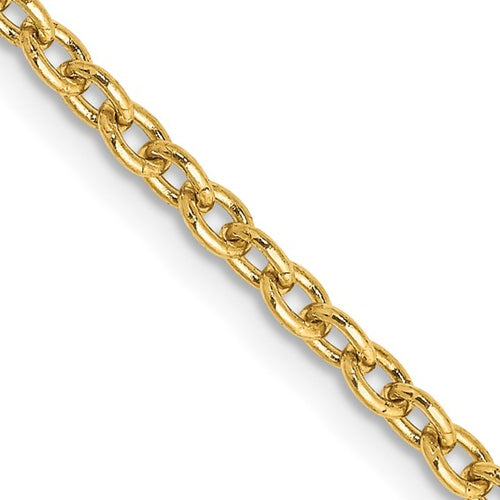 Load image 1 in gallery view. 14K Yellow Gold Chain - 2.5-mm Solid Cable 18 inches