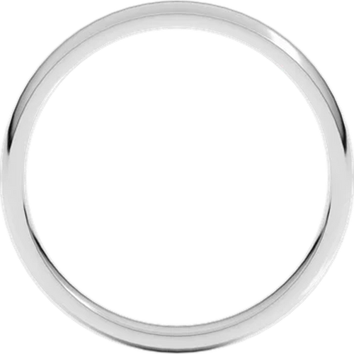 Load image 1 in gallery view. 14K white gold 3mm wedding band seen through the finger opening