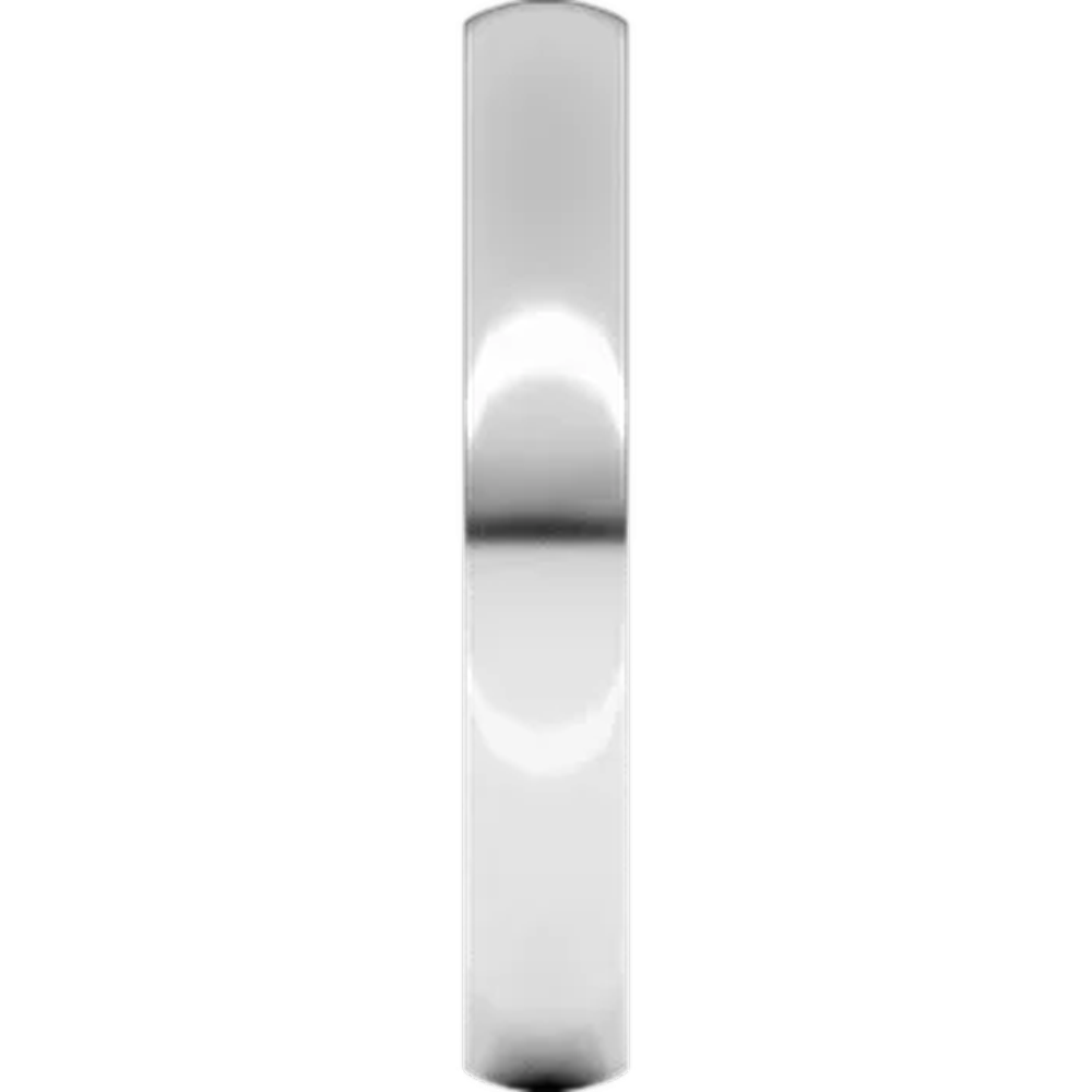 Edge view of the 3mm band showing the domed half-round profile