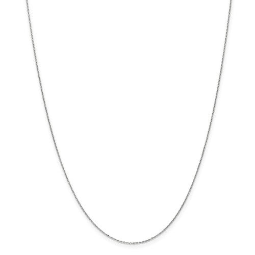 14K White Gold Chain  - .8mm Diamond Cut Cable