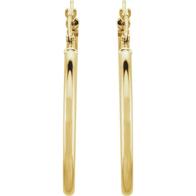 Gold Fashion Jewelry 30mm 14K Hoop Earrings