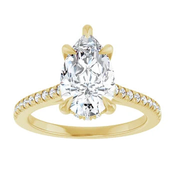 Load image 1 in gallery view. Engagement Rings Pear Shaped Engagement Ring - 2.05 ct Center Lab-Grown