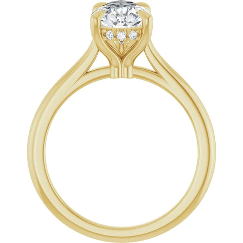 Load image 1 in gallery view. Engagement Rings 14K Yellow Gold 2.05 CT Pear Hidden-Halo Engagement Ring