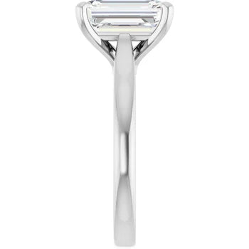 Load image 1 in gallery view. Engagement Rings 14K White Gold Lab-Grown Radiant Cut Engagement Ring