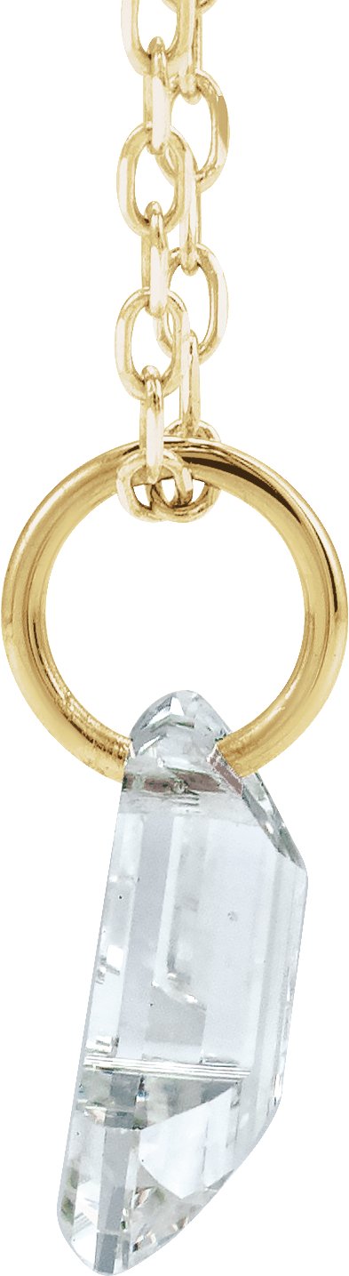 Lab-grown diamond letter pendant shown on its 14K yellow gold cable chain