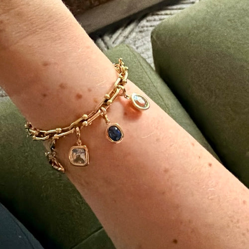 Load image 1 in gallery view. Custom Order 14KY Custom Bazel Set Pendant Charm