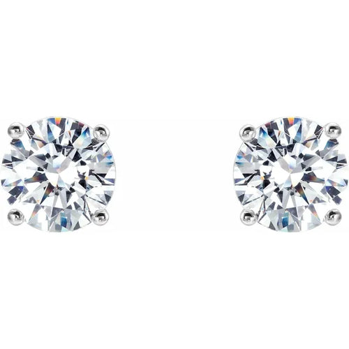 Load image 1 in gallery view. Diamond Jewelry Collections 14K White Diamond Stud Earrings - 4.00 ctw Lab-Grown